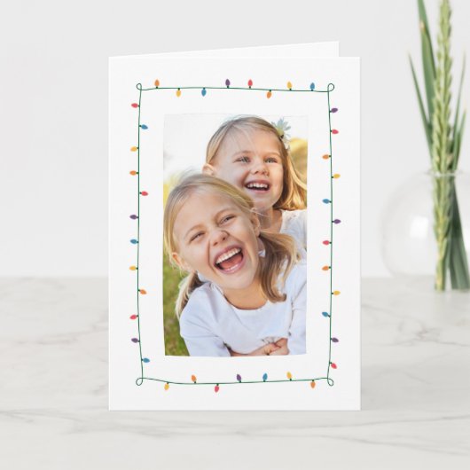 Weihnachtsbeleuchtung - Grußkarte Feiertagskarte (Vorderseite)