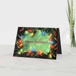 Weihnachtsbeleuchtung - Grußkarte Feiertagskarte