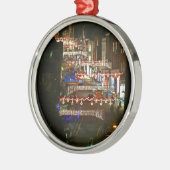 Weihnachtsbeleuchtung Guildford Silbernes Ornament (Links)