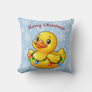 Weihnachtsbeleuchtung Gummiente Winterfestdekorati Kissen