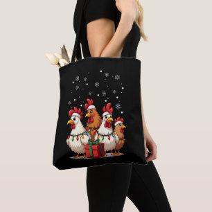 Weihnachtsbeleuchtung Huhn Weihnachtsmann Lustiges Tasche