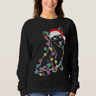 Weihnachtsbeleuchtung Hund Pembroke Welsh Corgi Sweatshirt