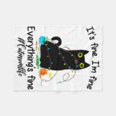 Weihnachtsbeleuchtung ich bin gut alles ist schön fleecedecke (Vorderseite (Horizontal))