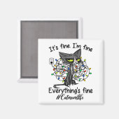 Weihnachtsbeleuchtung ich bin gut alles ist schön magnet (Vorderseite/Rückseite)