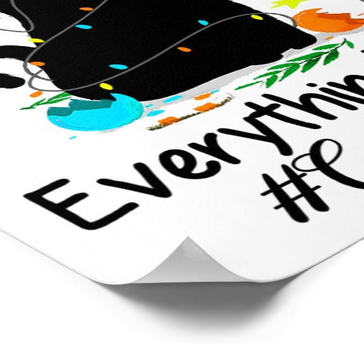 Weihnachtsbeleuchtung ich bin gut alles ist schön poster (Ecke)