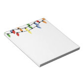 Weihnachtsbeleuchtung im Notepad Notizblock (angewinkelt)