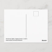 Weihnachtsbeleuchtung in der Regent Street, London Postkarte (Rückseite)