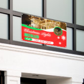 Weihnachtsbeleuchtung individuell installiert banner (Äußeres Gebäude)