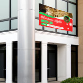 Weihnachtsbeleuchtung individuell installiert banner (Äußeres Gebäude)