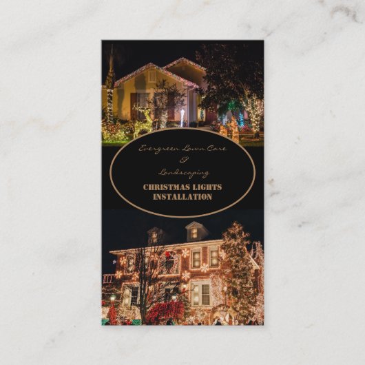 Weihnachtsbeleuchtung Installation 2 FotoBusiness  Visitenkarte (Vorderseite)