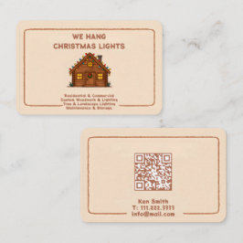 ❄️🤶 Weihnachtsbeleuchtung Installation QR Visitenkarte