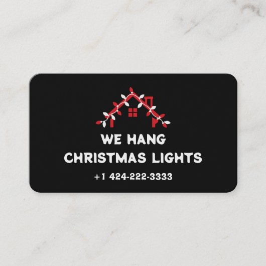 💡 Weihnachtsbeleuchtung Installation Visitenkarte (Vorderseite)