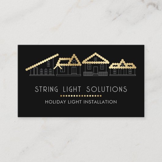 Weihnachtsbeleuchtung - Installation Visitenkarte (Vorderseite)