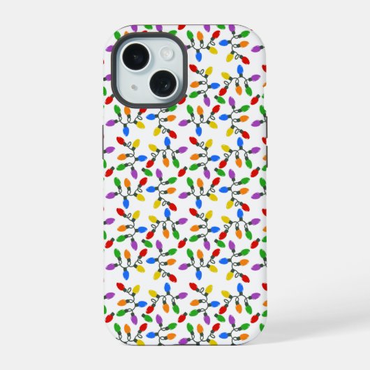 Weihnachtsbeleuchtung iPhone 15 Hülle (Rückseite)