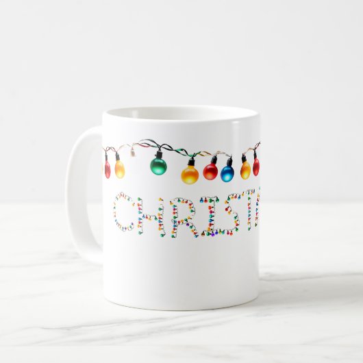 Weihnachtsbeleuchtung Kaffeetasse (Vorderseite Links)