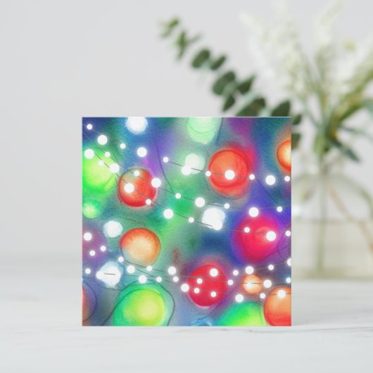 Weihnachtsbeleuchtung Karte (Stehend Vorderseite)