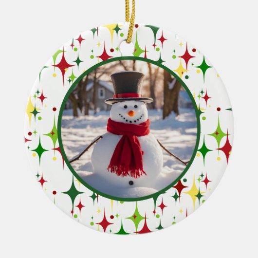 Weihnachtsbeleuchtung Keramik Ornament (Vorne)