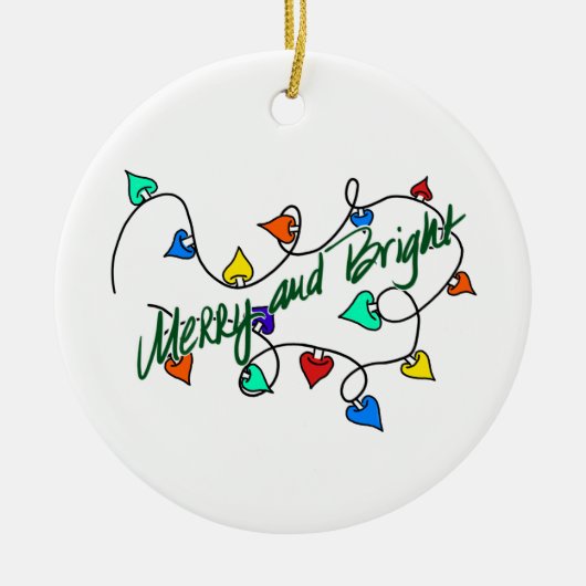 Weihnachtsbeleuchtung Keramik Ornament (Vorne)