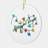 Weihnachtsbeleuchtung Keramik Ornament (Links)