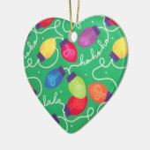 Weihnachtsbeleuchtung Keramikornament (Links)