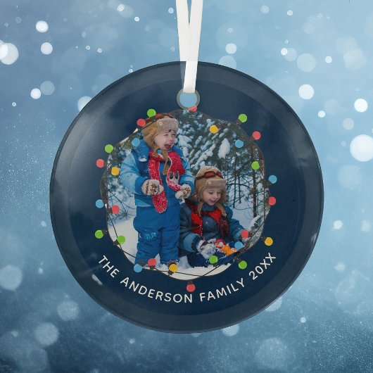 Weihnachtsbeleuchtung Kinder Foto Navy Blue Person Ornament Aus Glas
