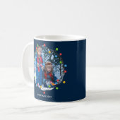 Weihnachtsbeleuchtung Kinder Foto Niedlich Blue Cu Kaffeetasse (Vorderseite Links)