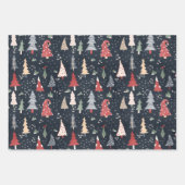 Weihnachtsbeleuchtung, Kleid & Kakao Geschenkpapier Set (Vorderseite 3)