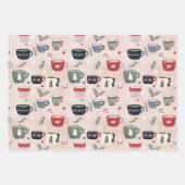 Weihnachtsbeleuchtung, Kleid & Kakao Geschenkpapier Set (Vorderseite 2)