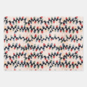 Weihnachtsbeleuchtung, Kleid & Kakao Geschenkpapier Set (Vorderseite)