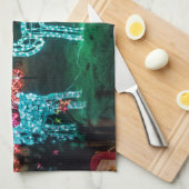 Weihnachtsbeleuchtung Küchentuch (Viertel Falte)