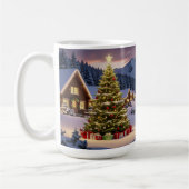 Weihnachtsbeleuchtung Landschaft mit Schnee Kaffeetasse (Links)