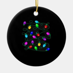 Weihnachtsbeleuchtung - Lasst uns die Lichter leuc Keramik Ornament