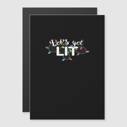 Weihnachtsbeleuchtung Lasst uns ein kleines Gesche Magnetkarte (Vorne/Hinten)