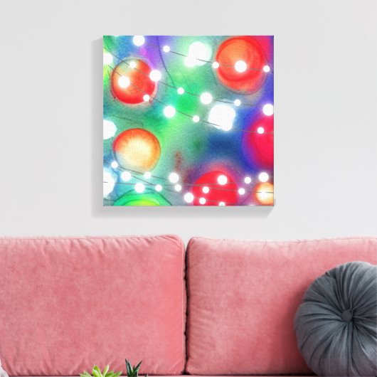 Weihnachtsbeleuchtung Leinwanddruck (Insitu (Wohnzimmer))