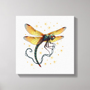 Weihnachtsbeleuchtung Libelle Leinwanddruck