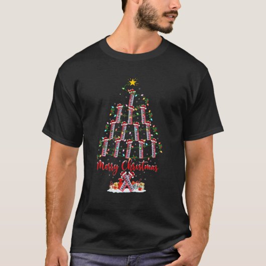 Weihnachtsbeleuchtung Matching Santa Synthesizer W T-Shirt (Vorderseite)