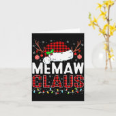 Weihnachtsbeleuchtung Memaw Claus Familie passende Karte (Gelbe Blume)