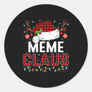Weihnachtsbeleuchtung Meme Claus Familie passende  Runder Aufkleber