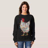 Weihnachtsbeleuchtung mit Weihnachtsmannmütze Funn Sweatshirt (Vorne ganz)