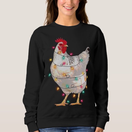 Weihnachtsbeleuchtung mit Weihnachtsmannmütze Funn Sweatshirt (Vorderseite)