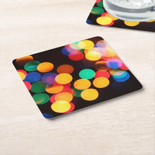 Weihnachtsbeleuchtung modern rechteckiger pappuntersetzer (angewinkelt)