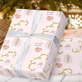 Weihnachtsbeleuchtung Moderner Pink Pastell Indivi Geschenkpapier