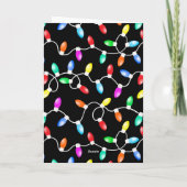 Weihnachtsbeleuchtung Muster Feiertagskarte (Rückseite)