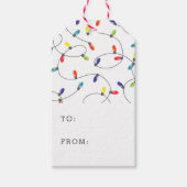 Weihnachtsbeleuchtung Muster Geschenkanhänger (Vorderseite)