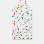 Weihnachtsbeleuchtung Muster Geschenkanhänger (Rückseite)