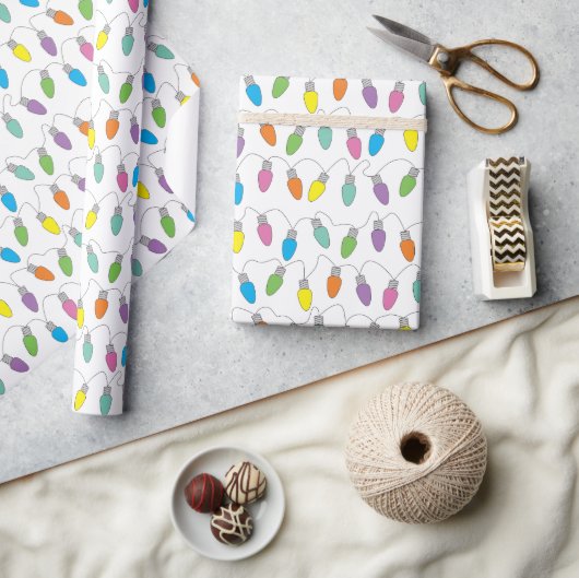 Weihnachtsbeleuchtung Muster Geschenkpapier (Kunsthandwerk)