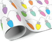 Weihnachtsbeleuchtung Muster Geschenkpapier (Rolleneckpunkt)