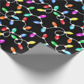 Weihnachtsbeleuchtung Muster Geschenkpapier (Ecke)