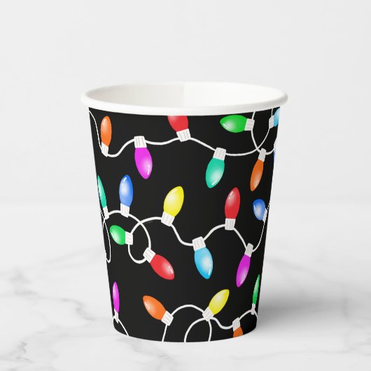 Weihnachtsbeleuchtung Muster Pappbecher (Links)