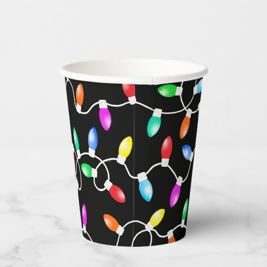 Weihnachtsbeleuchtung Muster Pappbecher (Rechts)